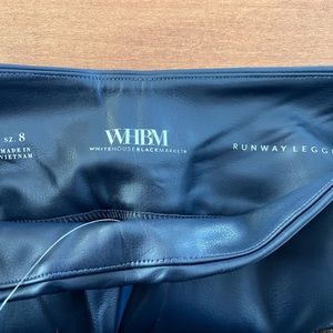 Faux leather legging in navy. White House Black Market. NWT.